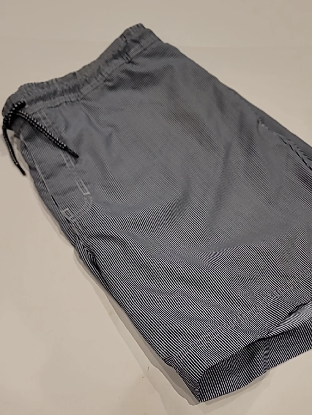 Nordstrom Pinstripe Swim Trunks Navy White XL